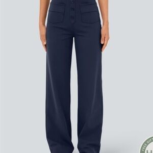 HALARA Midnight Blue DayStretch High Waisted Pockets Straight Leg Casual Pants